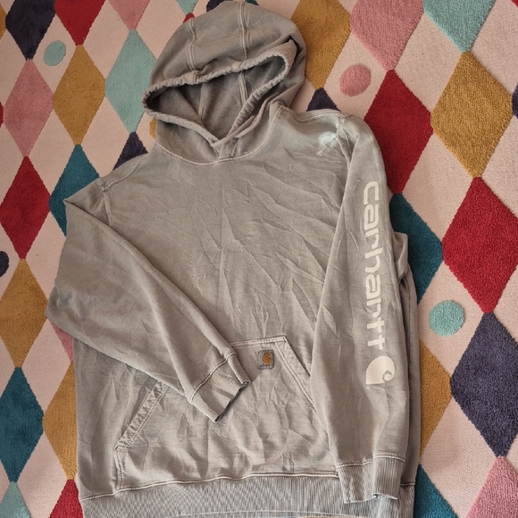 Carhartt Light Gray Men's Hoodie - Picture 4 of 9